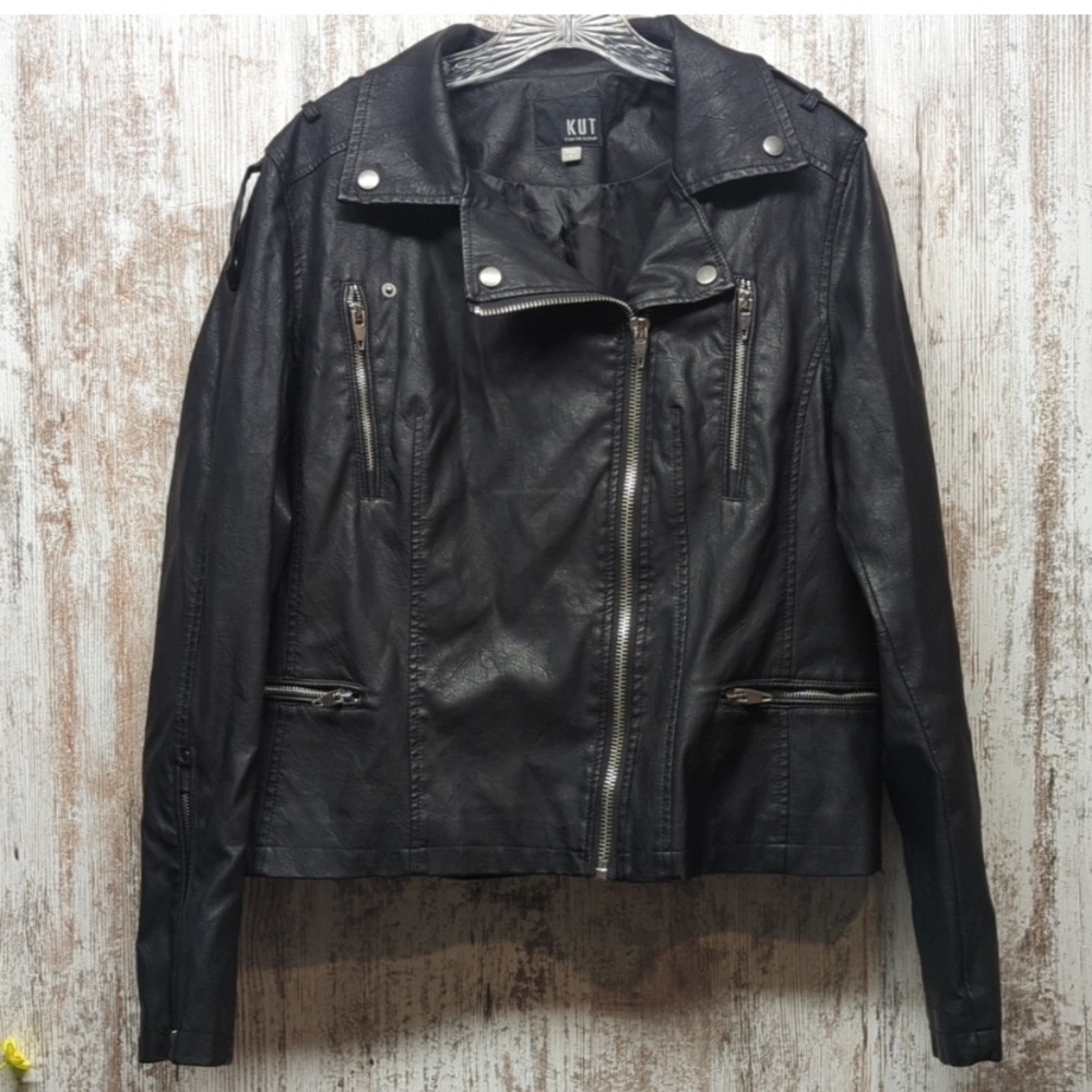 Women's Kut From The Kloth Faux Leather Jacket Size Large